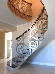 Modern laser cut design staircase