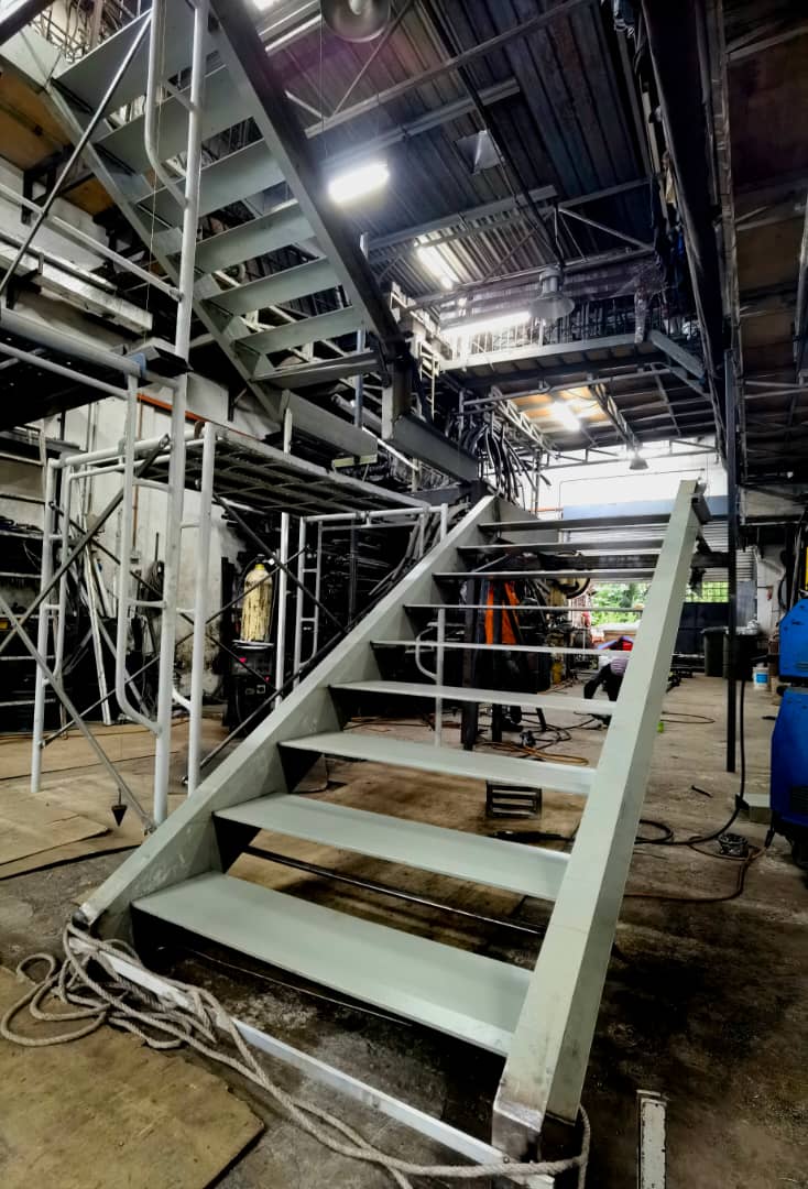 Steel Structure Work Steel Structure Staircase, Metal staircase, heavy duty staircase