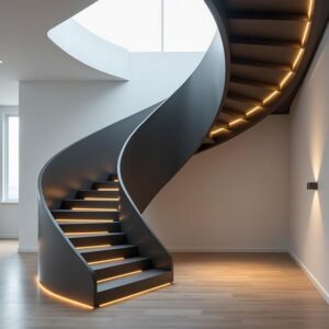 Premium Steel Round Staircase Railing