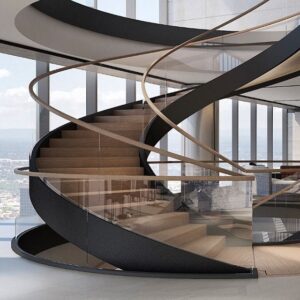 Steel and Glass Staircase railing