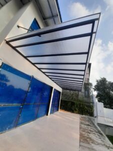 Polycarbonate awning