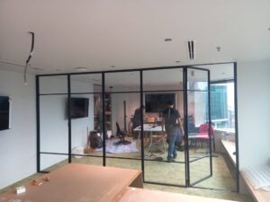 slim profile folding door 