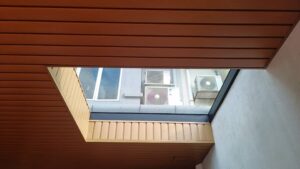 PU Metal Deck Roof & Aluminum Ceiling PU metal deck with glass