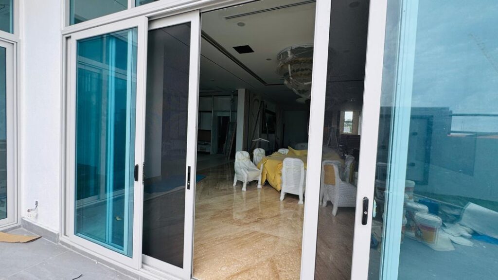 2 in 1 security mesh sliding door