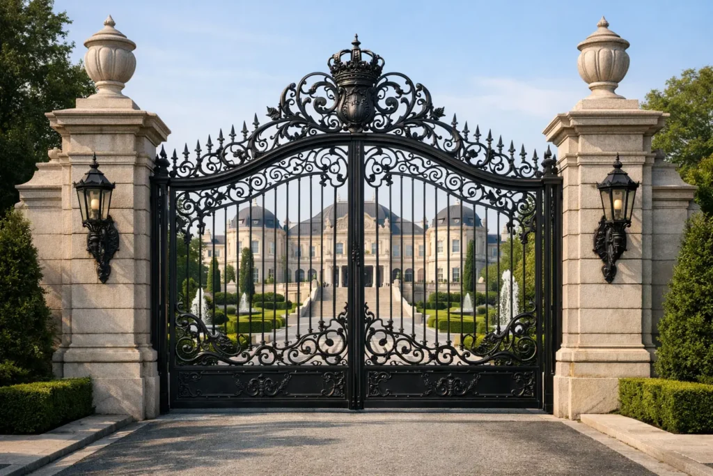 Wrought Iron Gates for Mansion and Palace Entrances Wrought Iron Gates for Mansion and Palace Entrances