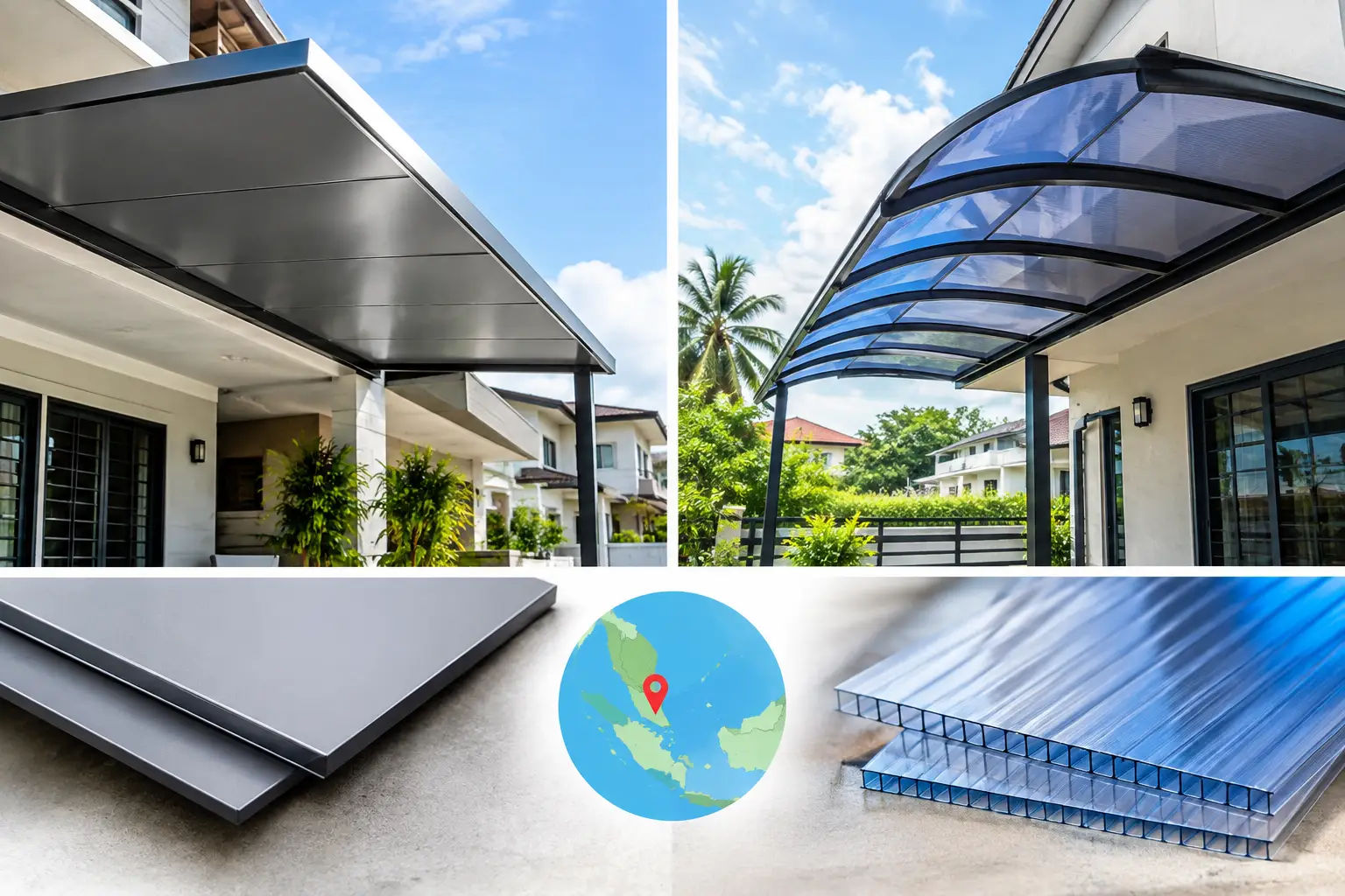 ACP Versus Polycarbonate Awnings Compared ACP Versus Polycarbonate Awnings Compared